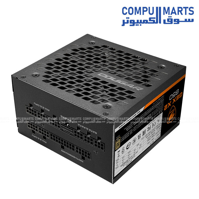 Cougar GEX X2 850W Power Supply – 80 Plus Gold, Fully Modular PSU with PCIe 5.0 Support for Gaming PCs in Egypt