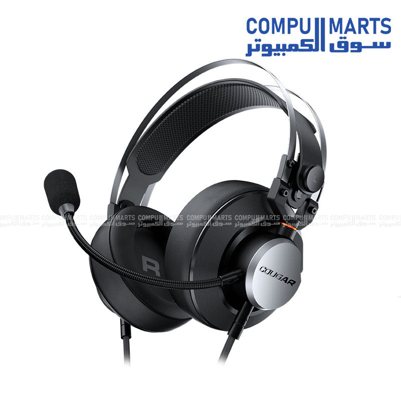 Cougar -VM410- Tournament -Edition- gaming -headset -53mm- graphene- drivers and- 9.7mm cardioid -microphone