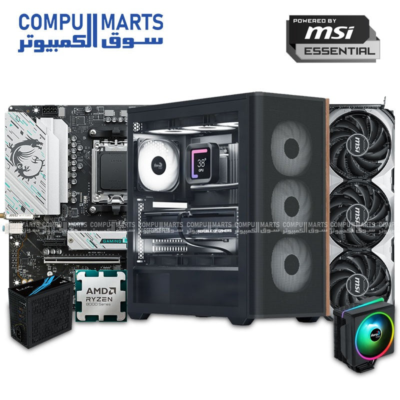 Custom Gaming PC Ryzen 5 8400F with RTX 4060 Ti-AMD Ryzen Gaming PC with 32GB DDR5 RAM
-Prebuilt Gaming PC 500GB NVMe SSD Egypt-High-Performance PC Build with AeroCool Case