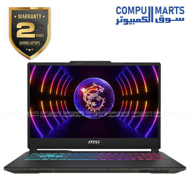 MSI Cyborg 15 A13UDX gaming laptop – Intel i7-13620H, RTX 3050 6 GB, 16 GB DDR5, 512 GB Gen4 SSD, 15.6″ FHD 144 Hz, Translucent Black
