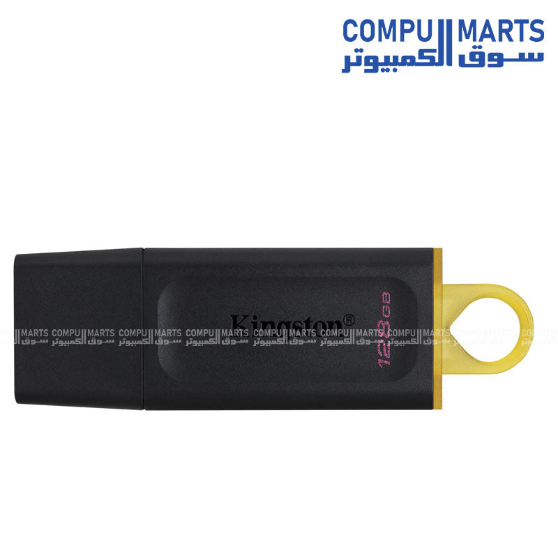 Kingston DataTraveler Exodia 256GB USB 3.2 flash drive in black and pink color, compact design with protective cap, ideal for fast data transfer and storage.