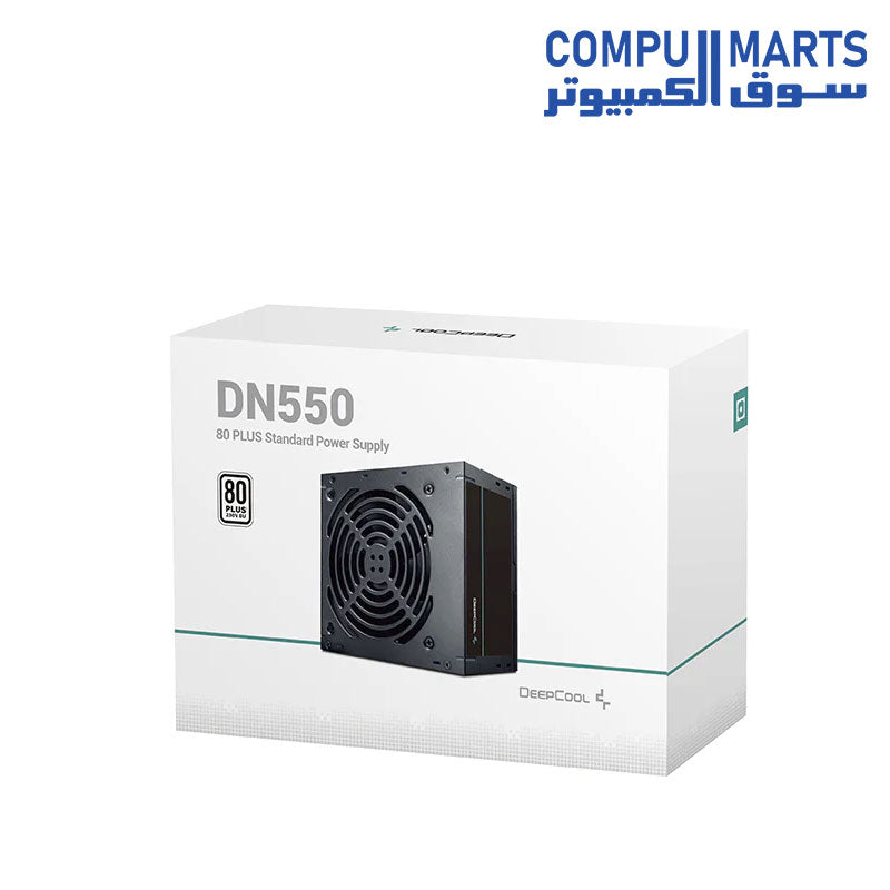DeepCool DN550 Power Supply – 550W, 80 PLUS Certified, 230V Efficiency, Reliable Performance for Entry-Level Builds