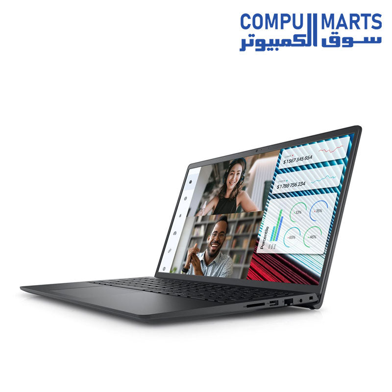 Dell Vostro 3520 Laptop, Intel Core i3/Core i7-1215U, 8GB DDR4 RAM, 512GB M.2 SSD, 15.6" FHD Display, Intel UHD Graphics, DOS - Black