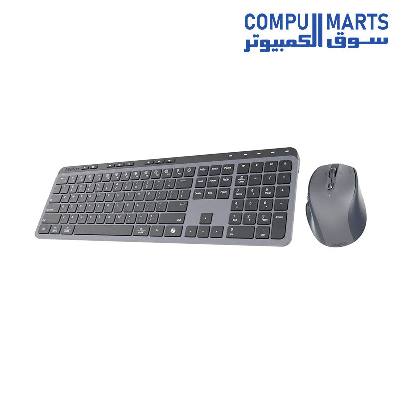CW330 Dual-Mode Wireless Full Layout Keyboard and Mouse Combo showcasing its slim full layout and modern design
