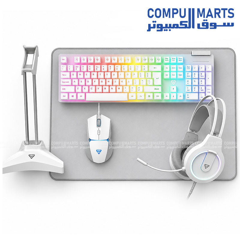 FANTECH P51 gaming combo with VX7 CRYPTO gaming mouse and adjustable 200-8,000 DPI