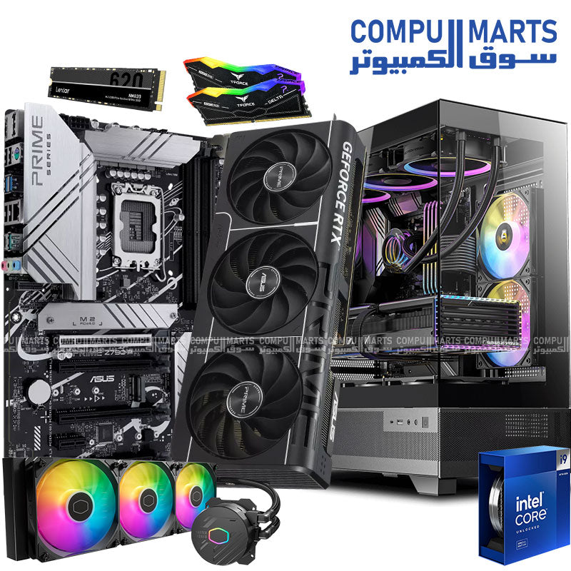 FLEX 1 Gaming PC – Intel Core i9-14900KF – Z790 Motherboard – 32GB DDR5 RAM – 2TB NVMe SSD – Optional NVIDIA GeForce RTX 5070 / RTX 5070 Ti / RTX 5080 – High-Performance Gaming Desktop