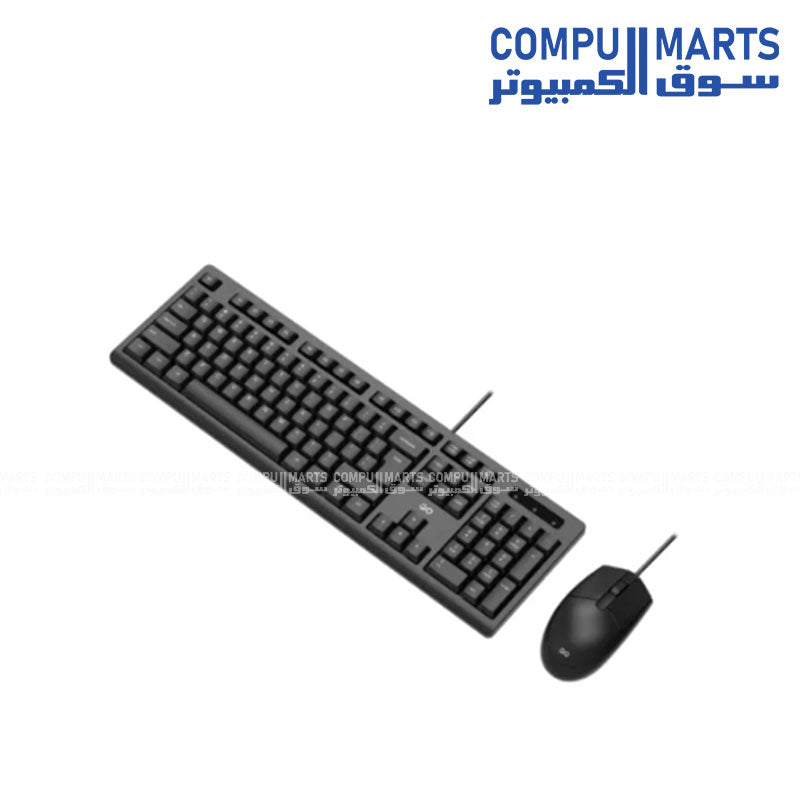 Fantech GO KM101 wired USB keyboard and mouse combo with spill resistance and adjustable feet