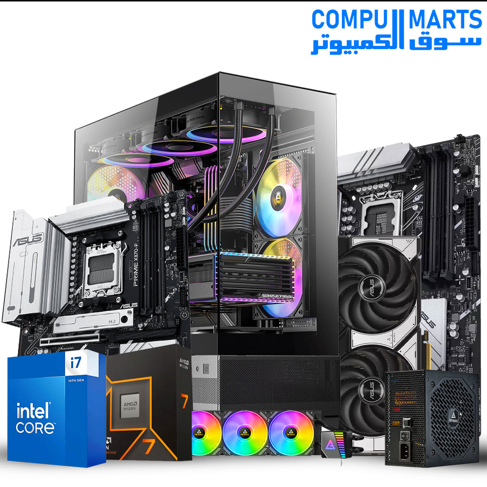 Flexy 2 Gaming PC — i7-14700KF / R7 9700X Edition — RTX 5060/5060 Ti/5070 Options — 32GB DDR5 6400MHz — 500GB NVMe Gen4 — Antec CX700 + 850W Bronze — 360mm ARGB Liquid Cooler