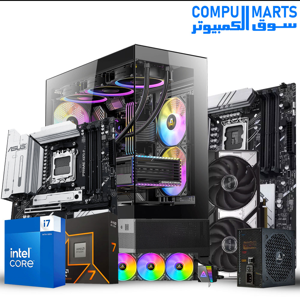 Flexy 2 Gaming PC — i7-14700KF / R7 9700X Edition — RTX 5060/5060 Ti/5070 Options — 32GB DDR5 6400MHz — 500GB NVMe Gen4 — Antec CX700 + 850W Bronze — 360mm ARGB Liquid Cooler