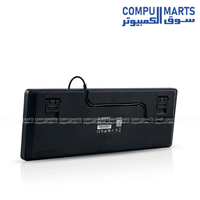 G SMART KY-K681 ergonomic wired multimedia keyboard with comfortable palm rest profile