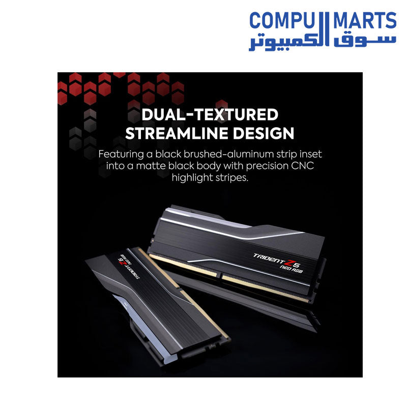 G.SKILL Trident Z5 Neo RGB Series (AMD Expo) DDR5 RAM 96GB (2X 48GB) 6000MT/s CL30-36-36-96 1.35V Desktop Computer Memory U-DIMM - Matte Black (F5-6000J3036F48GX2-TZ5NR)