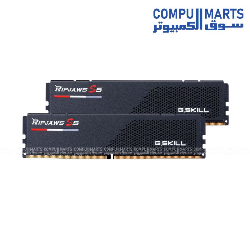 G.SKILL Ripjaws S5 32GB (2x16GB) DDR5 5600MHz CL40 desktop memory kit with Intel XMP support