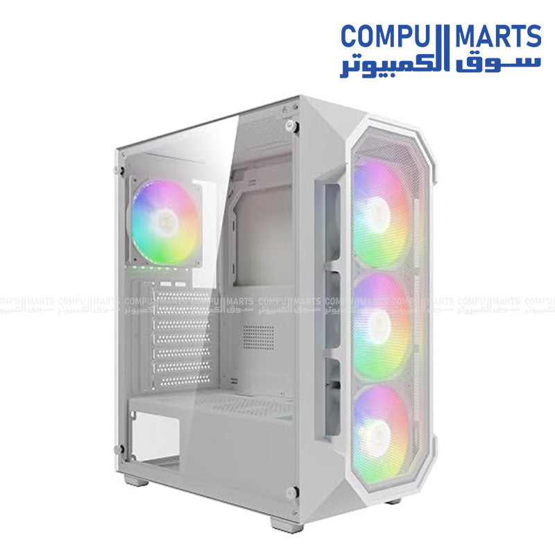GAMDIAS AURA GC1 Elite WH Gaming Case with 120mm RGB Fans