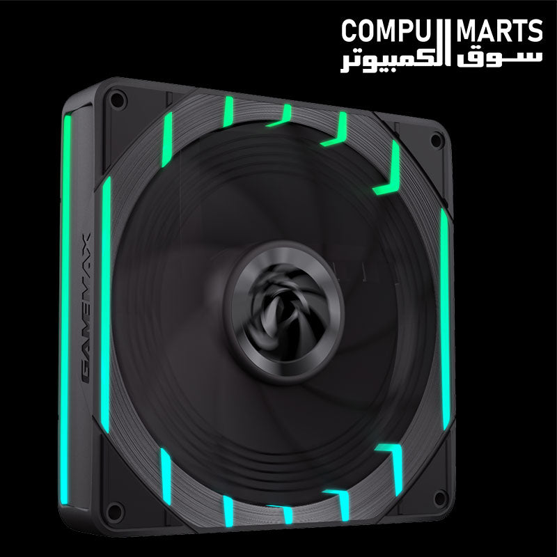 GAMEMAX Tornado T14 ARGB Black/White Case Fan, 24 ARGB LEDs, 2200RPM PWM, 66.89 CFM
