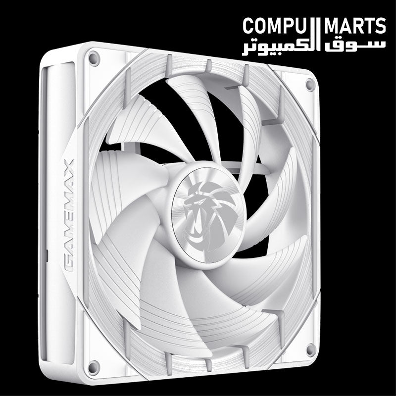 GAMEMAX Tornado T14 ARGB-W white fan with 24 outer-ring LEDs