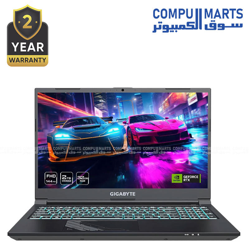 GIGABYTE - G5 (2024) Gaming Laptop Intel Core i7-13620H - 16GB DDR5 RAM - NVIDIA GeForce RTX 4060 - 144Hz 1920x1080 FHD - 1TB SSD - Win11 Home AD (G5 KF5-H3US365KH)