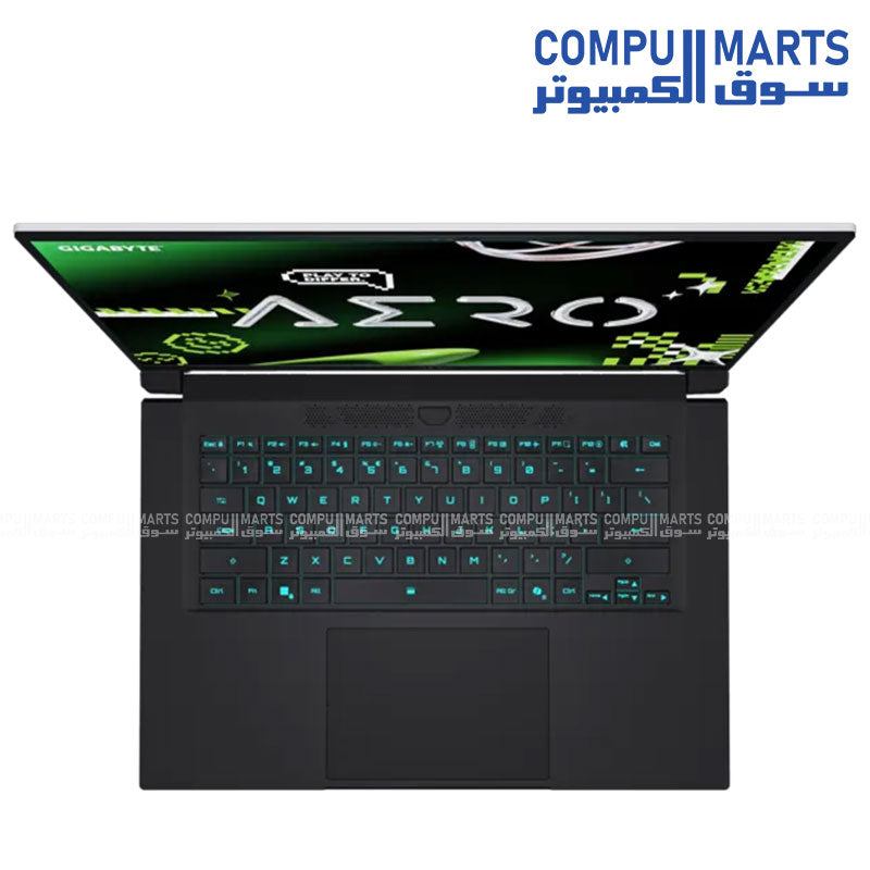 GIGABYTE AERO X16 EG61H laptop with 1TB NVMe SSD, USB4 Type-C connectivity, Windows Hello IR webcam, and NVIDIA RTX 5050 graphics