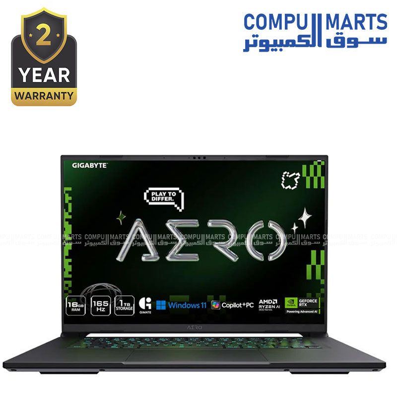 GIGABYTE AERO X16 AMD Ryzen 7 AI 350 RTX 5060 8GB SSD 1TB RAM 16GB DDR5 16.0 QHD+ 165HZ Srgb 100% Windows 11