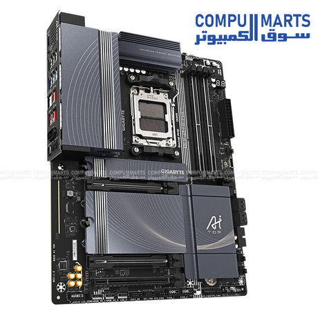 GIGABYTE B850 AI TOP – ATX AM5 Motherboard – DDR5 OC up to 8600MT/s – PCIe 5.0 x16 – Wi‑Fi 7 & Dual 10GbE LAN – EZ‑Latch M.2 Slots