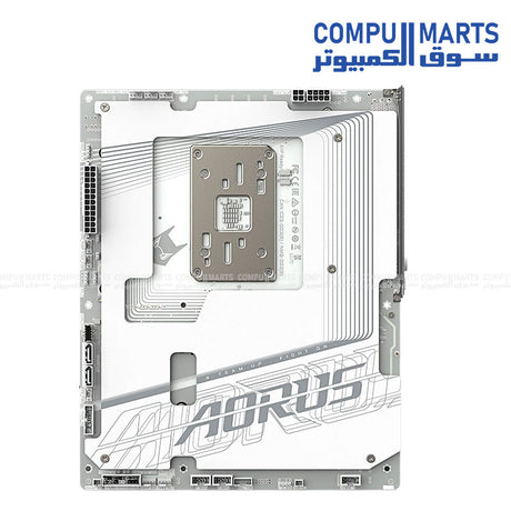 GIGABYTE B850 AORUS STEALTH ICE – White AM5 ATX motherboard – DDR5 up to 8200MT/s – PCIe 5.0 x16 – Wi‑Fi 7 & 5 GbE LAN – 4× M.2 SSD slots