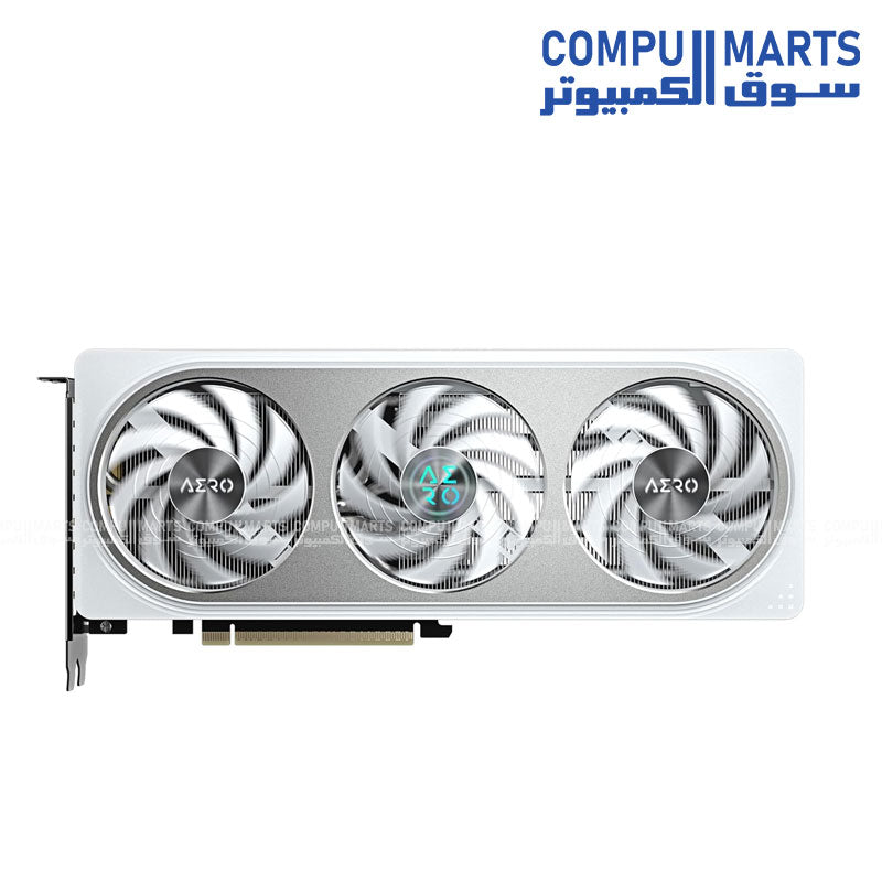 GIGABYTE GeForce RTX 5060 Ti AERO OC 16GB blower-style single‑fan graphics card on white background