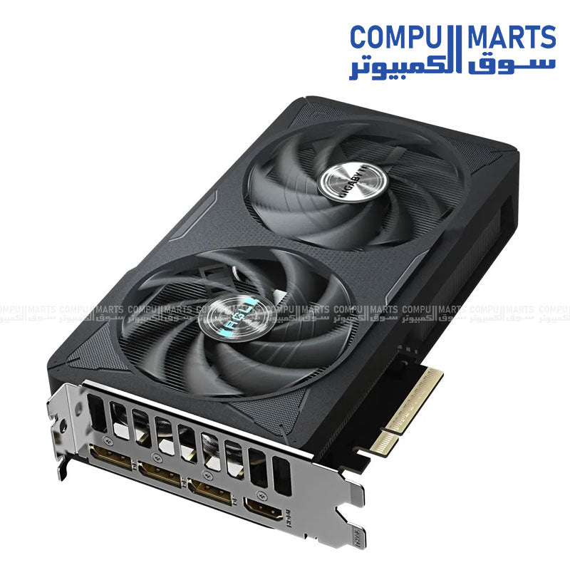 GIGABYTE GeForce RTX 4060 EAGLE MAX OC 8GB graphics card with Windforce dual‑fan cooler on white background