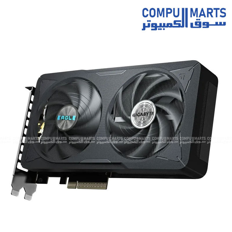 GIGABYTE GeForce RTX 4060 EAGLE MAX OC 8GB graphics card with Windforce dual‑fan cooler on white background