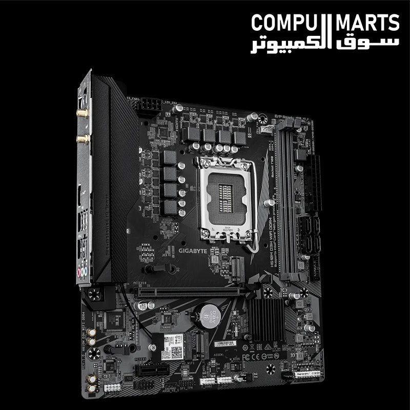 GIGABYTE H610M D3H WIFI DDR4 motherboard with LGA1700 CPU socket and DDR4 memory support