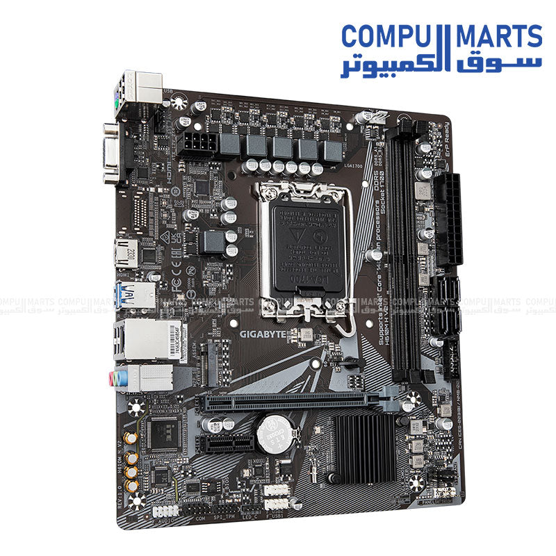 Gigabyte H610M H V2 DDR5 LGA1700 Micro ATX motherboard with PCIe 4.0 M.2 HDMI 2.1