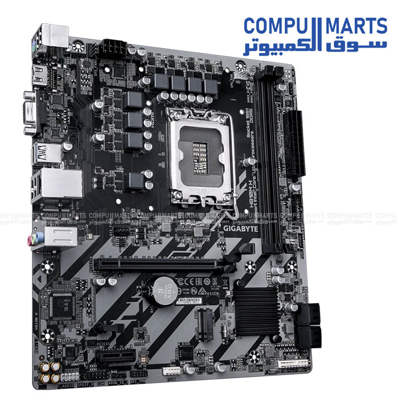 IGABYTE H810M H featuring PCIe 4.0 x16 slot, M.2 NVMe storage, and HDMI 2.1 output