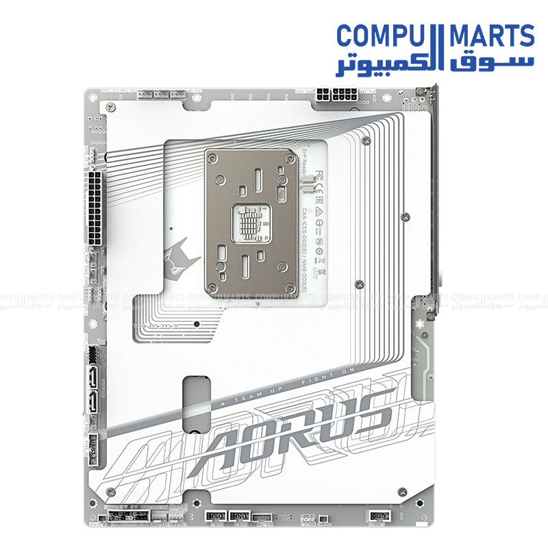 GIGABYTE X870 AORUS STEALTH ICE – White AM5 motherboard – DDR5 OC 8200+ MT/s – PCIe 5.0 x16 – Wi‑Fi 7 & 5 GbE LAN – 4× M.2 SSD slots