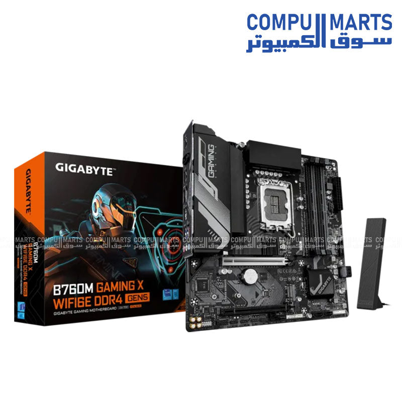GIGABYTE B760M GAMING X WIFI6E DDR4 motherboard with LGA1700, PCIe 5.0 and Wi-Fi 6E in Egypt