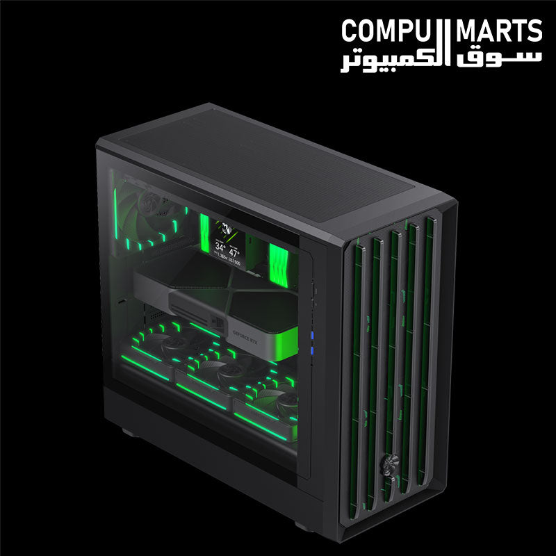 GameMax CLAW 460 BK Mid-Tower PC case with seven expansion slots and a 21mm cable management depth