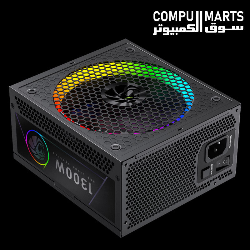 GameMax RGB PRO 1300P power supply with embossed cables