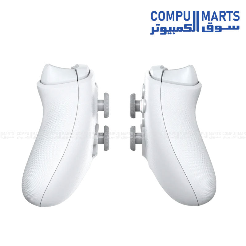 Magnetic swappable faceplate with membrane ABXY buttons and two quick-latch back buttons