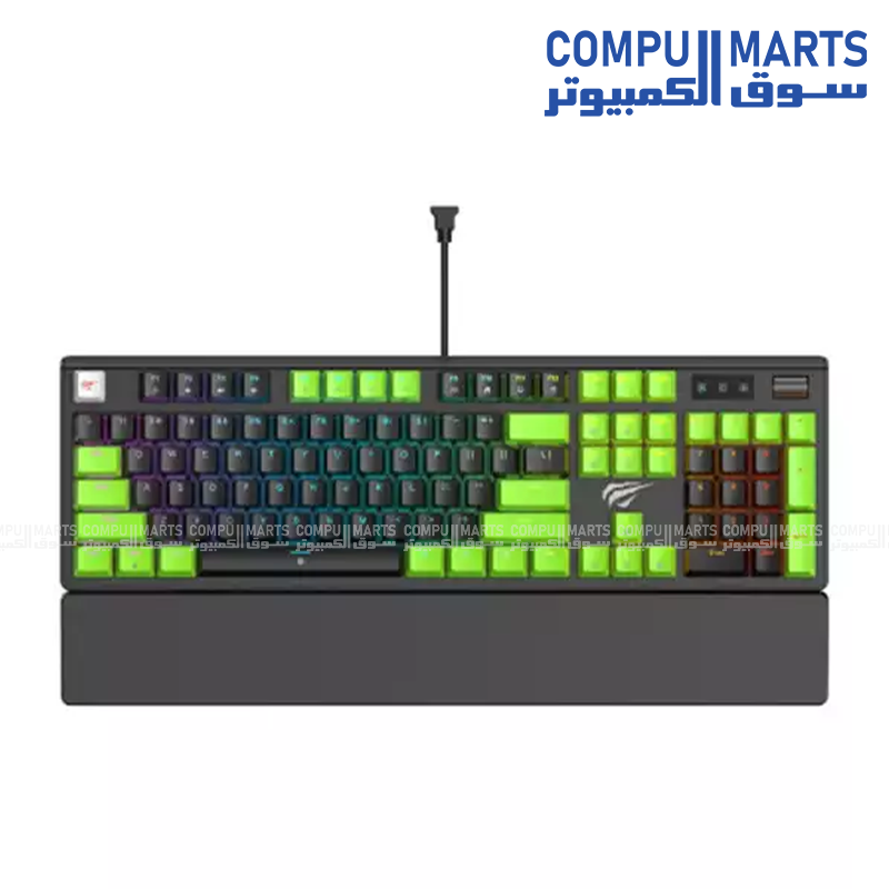 Gaming KB926L Mechanical Gaming Keyboard Blue Switch RGB 100% Wired Black Green