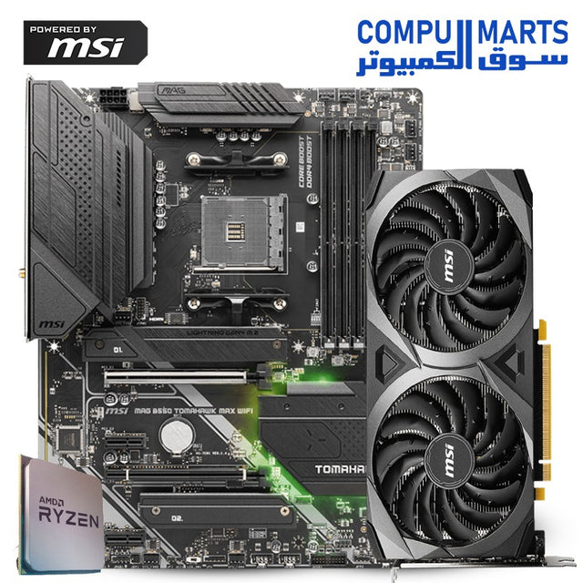 Custom Gaming PC Egypt – Ryzen 7 5700X with MSI RTX 3060 12GB and B550 Tomahawk MAX WIFI