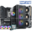 High-end gaming PC bundle with Ryzen 7 9700X CPU, ZOTAC RTX 5070 Ti 16GB DDR7 GPU, 32GB DDR5 RAM, Lexar 1TB NVMe SSD, Antec Vortex 360 liquid cooler, Gigabyte B850M Gaming X motherboard, Antec AX90 case, and 750W Gold PSU – Egypt