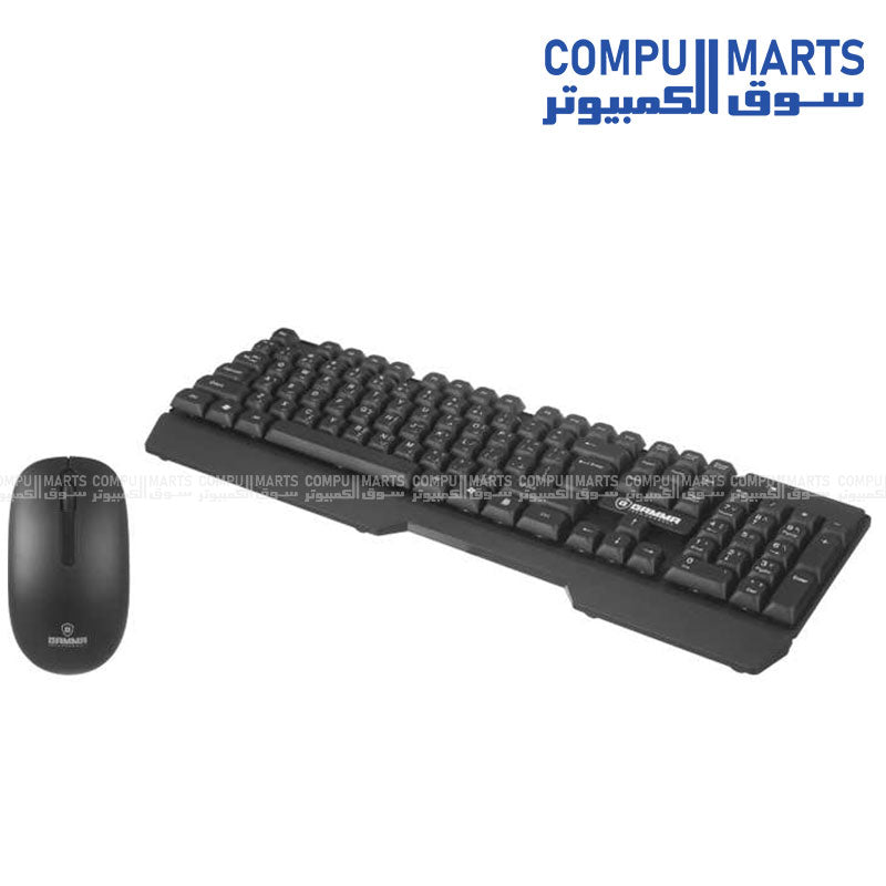 Gamma K-525 Wireless Keyboard + Mouse Combo English & Arabic