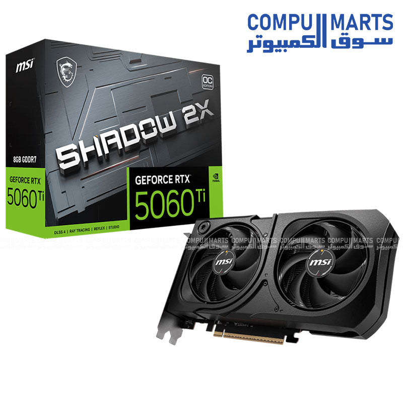 GeForce RTX 5060 Ti SHADOW 2X OC PLUS – Graphics Card – NVIDIA – Dual Fan GDDR7