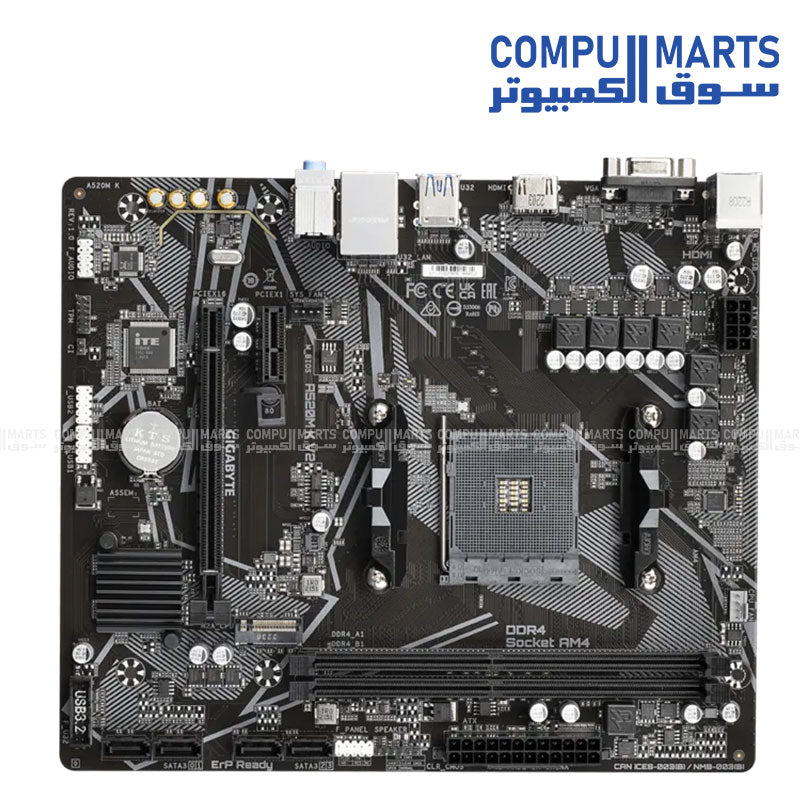 Gigabyte Micro ATX motherboard supporting AMD Ryzen 5000 Series, Ryzen 4000 G-Series and Ryzen 3000 Series processors