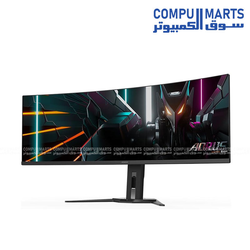 Gigabyte- AORUS- CO49DQ -49-inch -QD-OLED -Ultra-Wide -Curved Gaming -Monitor, 5120x1440 -DQHD, 144Hz, 0.03ms, HDR Display
