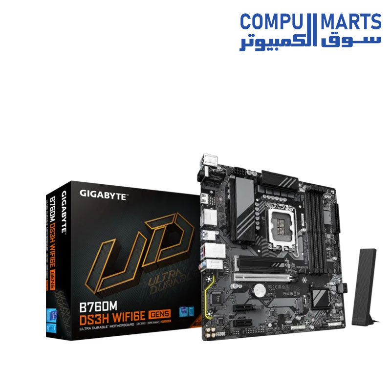 Gigabyte B760 DS3H Gen5 motherboard with LGA1700 support and DDR5 memory slots
