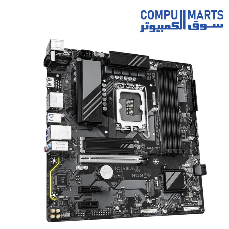 High speed DDR5 memory slots supporting up to 256 GB on Gigabyte B760
