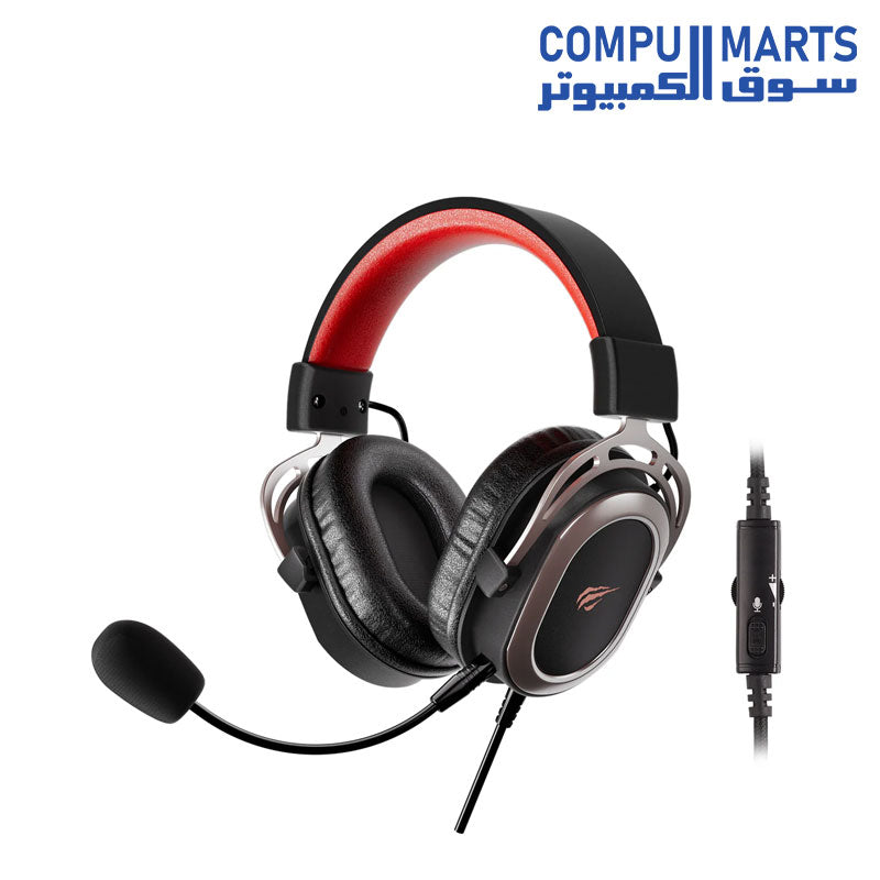 HAVIT H2008D Wired Gaming Headphones Detachable MIC 3.5mm Plug 50mm Drivers Surround Sound