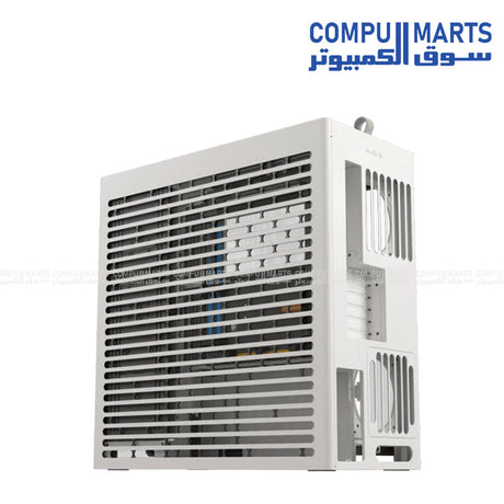 HAVN HS 420 mid‑tower PC case in white, dual‑chamber design with panoramic UniSheet tempered glass and SimpliCable cable management