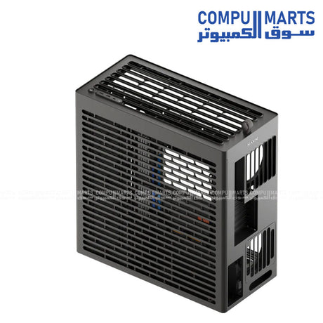 HAVN HS 420 mid‑tower PC case in white, dual‑chamber design with panoramic UniSheet tempered glass and SimpliCable cable management