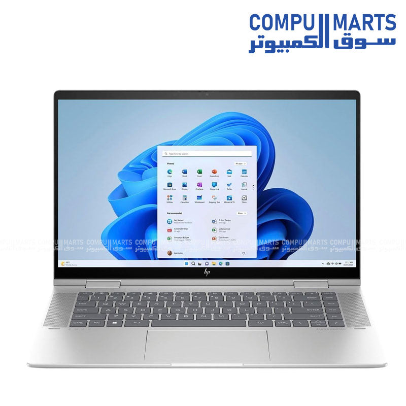 لابتوب HP Envy 16-h1023dx - معالج Intel Core i9-13900H، وبطاقة رسومات NVIDIA GeForce RTX 4060 سعة 8 جيجابايت، وذاكرة DDR5 سعة 32 جيجابايت، ومحرك أقراص SSD سعة 1 تيرابايت، وشاشة لمس WQXGA مقاس 16 بوصة، ونظام تشغيل Windows 11