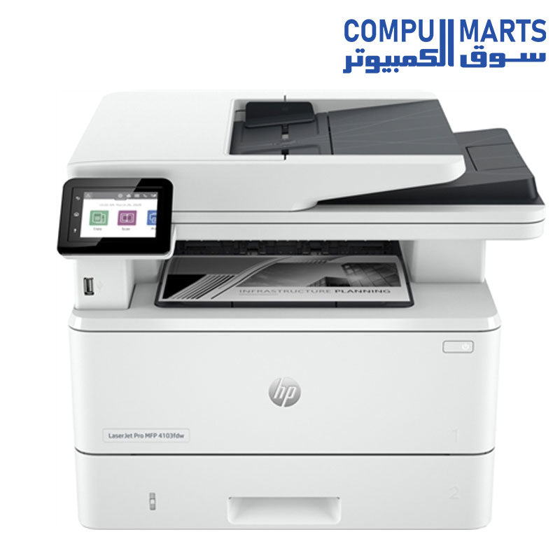 Laser-Jet-Pro-4103fdw-Printer-HP-White-Wireless