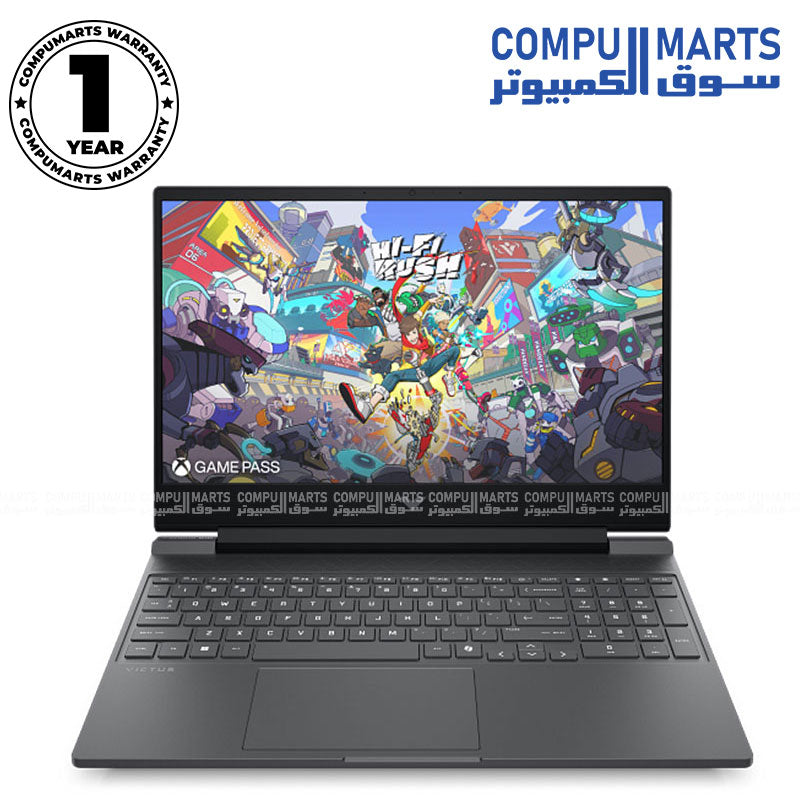 HP Victus Gaming Laptop 15-fa2318TX – Intel Core i7-13620H, RTX 3050 6GB, 15.6" FHD 144Hz, 16GB DDR4, 512GB SSD, FreeDOS, Mica Silver